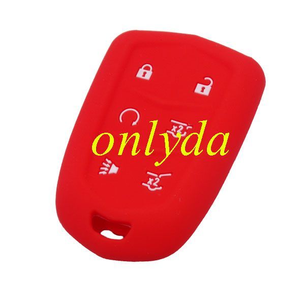 For Cadillac 6 button silicon case