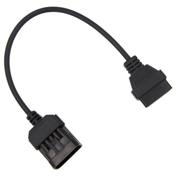 Opel 10 Pin to OBDII 16 Pin Cable Works For Vauxhall / Opel OPCOM Diagnostic Adapter