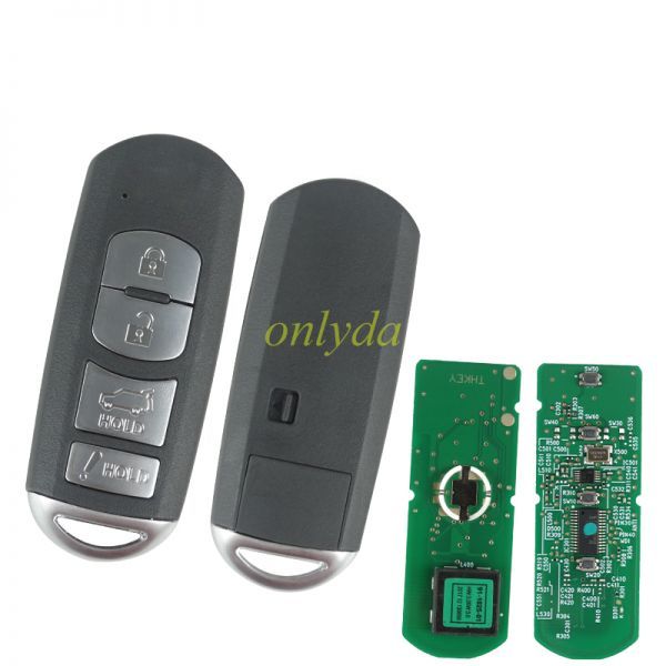 For Mazda 4 button keyless remote key with 315mhz with ID49 chip FCCID:WAZSKE13D01  P/N:662F-SKE13D01 SUV SKE13D-01 FSK