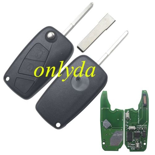 For Fiat Delphi BSI 2 button remote key With 7946 Chip and 433.92Mhz Transponder: ID46  / Hitag2 (black) As Model:   (Delphi BSI System) Fiat:Fiorino 2008-2017 QUBO 2008-2016 Peugeot:Bipper CITROEN:Nemo
