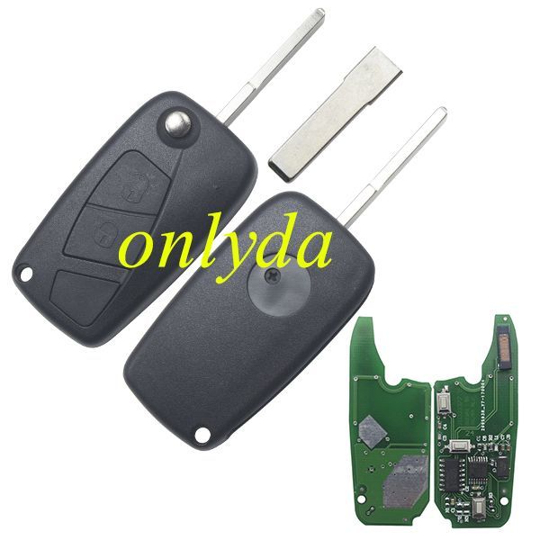 For Fiat Delphi BSI 2 button remote key With 7946 Chip and 433.92Mhz Transponder: ID46  / Hitag2 (black) As Model:   (Delphi BSI System) Fiat:Fiorino 2008-2017 QUBO 2008-2016 Peugeot:Bipper CITROEN:Nemo