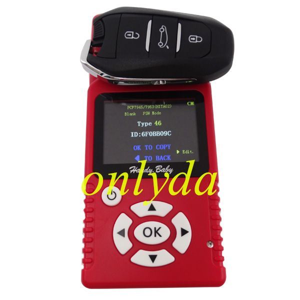 For   Citroen DS5 smart remote key FSK 434mhz with PCF7945/7953(HITAG2) chip E1102647 CMIIT ID:2013DP8279