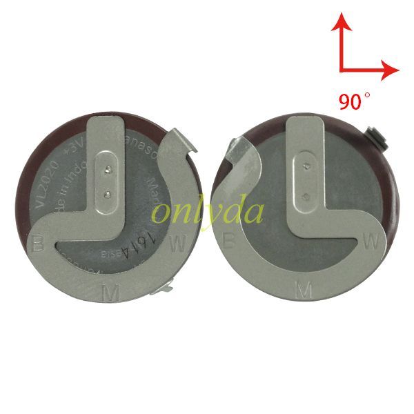 For original Panasonic brand rechargable battery VL 2020 Model, 3V. 90°