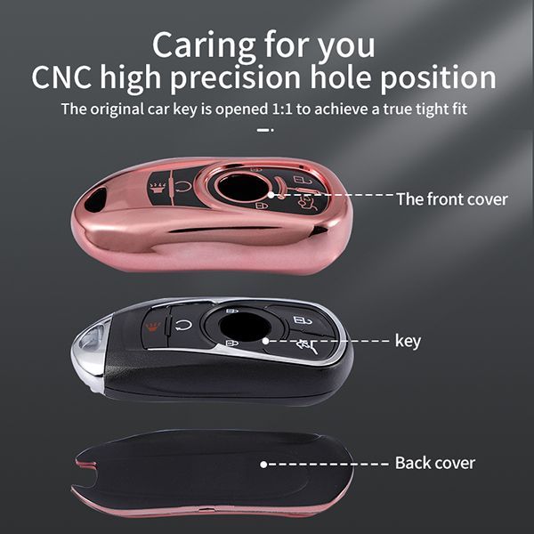 For Buick Chevrolet 5 buton  TPU protective key case, please choose  the color