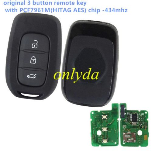 For OEM 3 button remote key with PCF7961M(HITAG AES)chip-434mhz