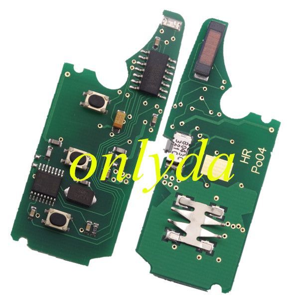 For Audi A3 3+1 button remote key with 434mhz  use in model 4E0837220