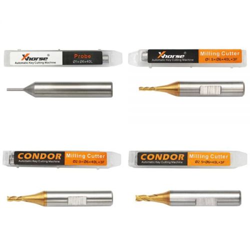 1.0mm probe 1.5mm-cutter 2.0mm-cutter 2.5mm-cutter Milling Cutter Probe for all the Xhorse Key Cutting Machine