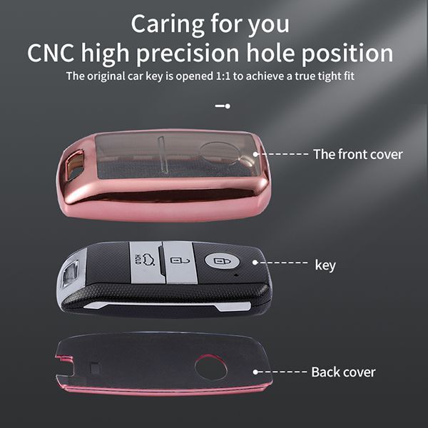 For KIA TPU protective key case  black or red color, please choose