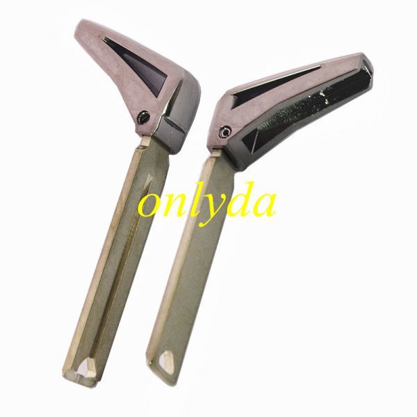 For emmergency key blade the outsise part with groove