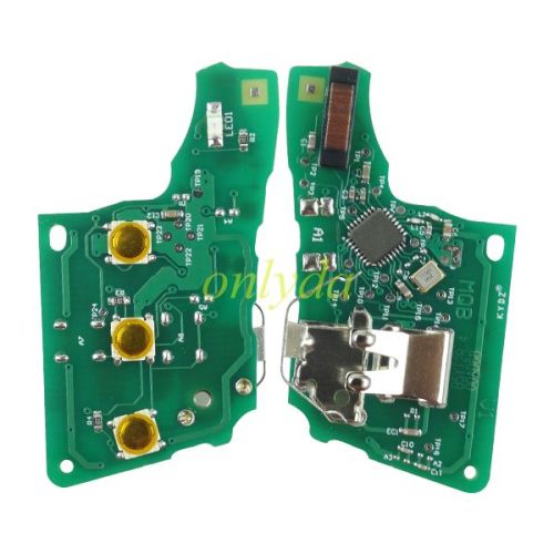KYDZ For  VW  MQB platm 3 button flip remote key  with ID48 chip-434mhz & HU66 blade, used  T-Cross, Magotan, sagitar ect