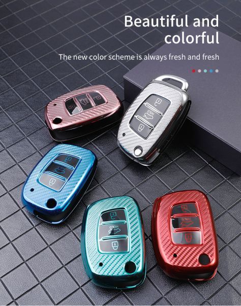 For Hyundai ix35 ix25 3 button  TPU protective key case,please choose the color