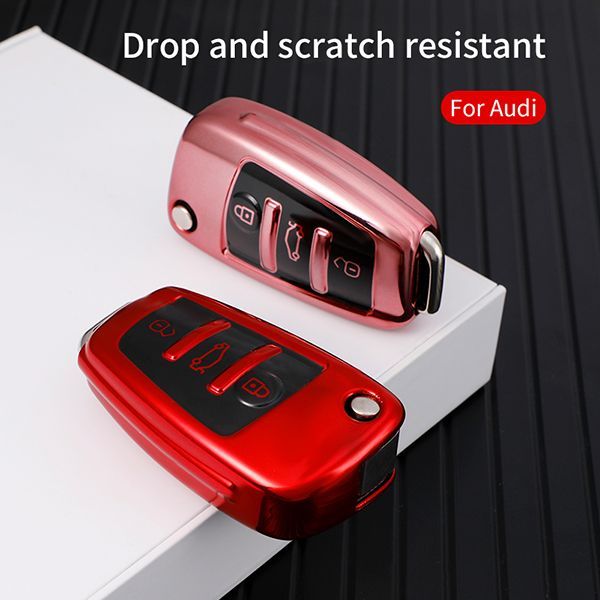 For Audi A3/Q3/Q2L/A1/S3 3 button TPU protective key case,please choose the color