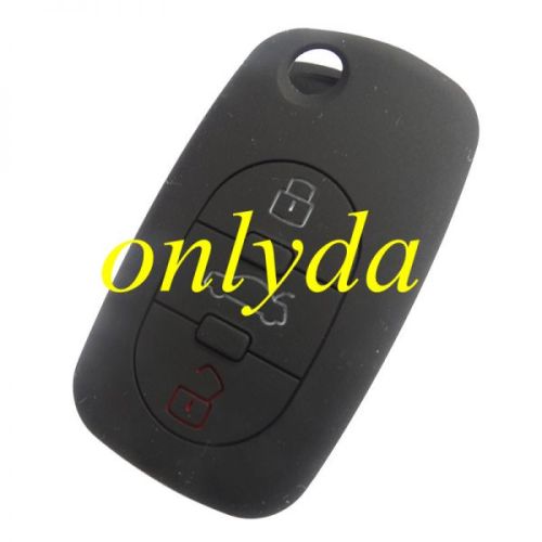 Audi 3 button silicon case (Black,Blue ,Red, Please choose the color)