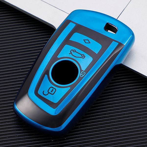 For BMW 5series、525li、520li、3series、GT320li、7series、4series、1series、X3、X4 4 button TPU protective key case , please choose the color