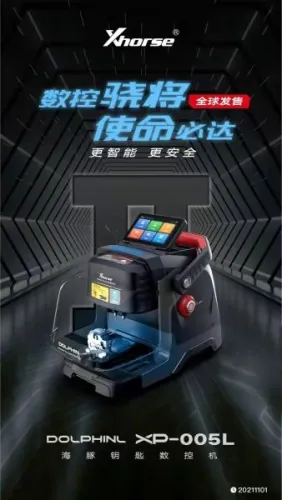 free shipping from Czech Republic Xhorse Dolphin II XP-005L Key Cutting Machine with Adjustable Screen