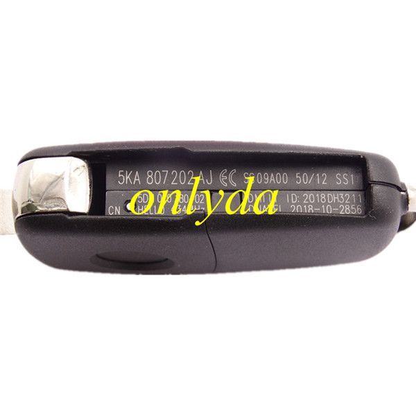 3 button remote keyless-go for 2008-2015 Jetta Tiguan Polo with  ASK 434mhz  chip： ID48  Part Number : 5KO-959-753-AG /5KO-837-202AJ