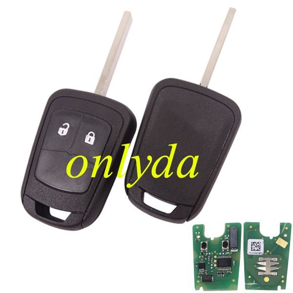 For Opel original 2 button remote key with 434mhz chip: 7941A  6225AY52901 FCCID: ZY13246338G G4 model， original pcb+aftermarket key shell