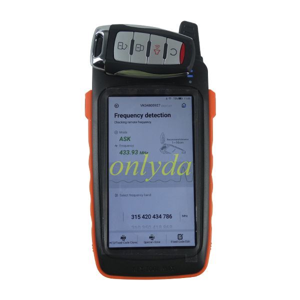 For Great Wall POE 3 button remote key with  FSK with 434MHZ, with Type 47 Plus transponder chip