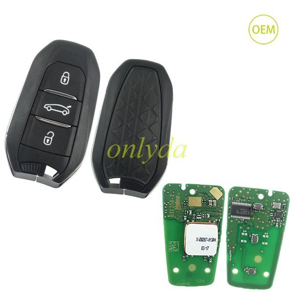For OEM Peugeot smart  remote key with 434mhz HITAG AES（4Achip)