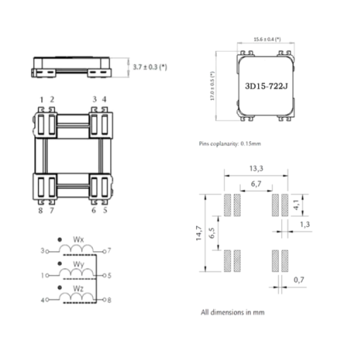 For 3D15-722J Universal PKE Keyless Antenna Coil