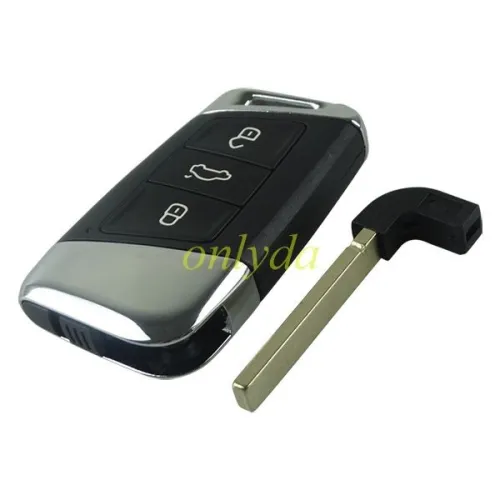 Original VW 3 Button remote key blank  with  HU162 blade