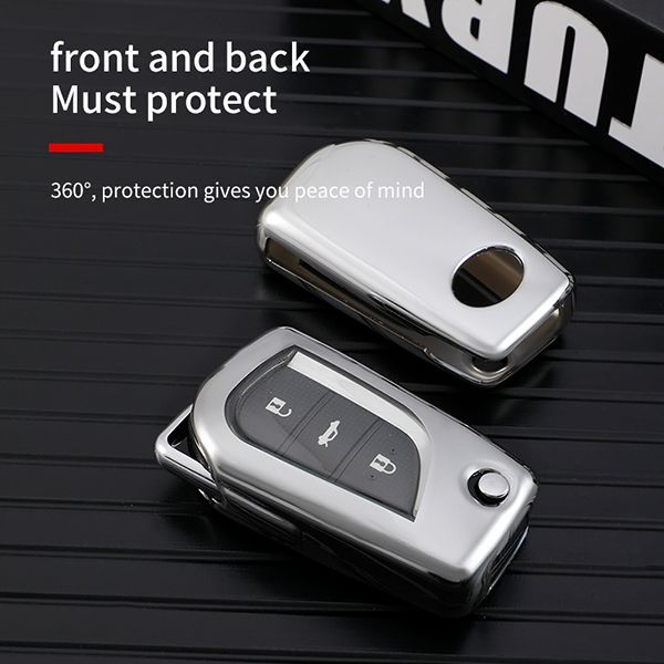 For Toyota TPU protective key case  black or red color, please choose