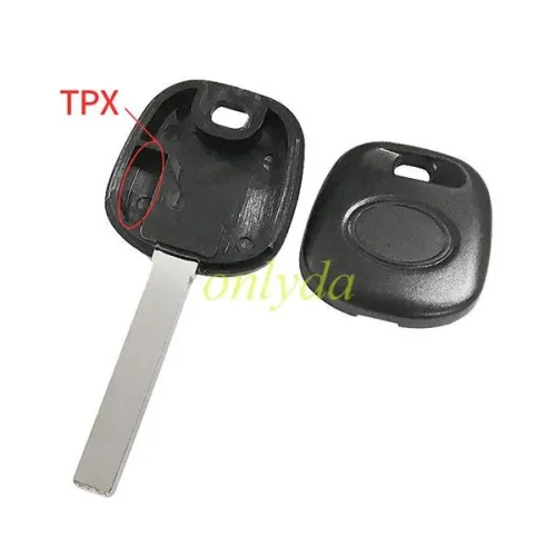 For Toyota transponder key blank without badge with TPX chip and  carbon chip part