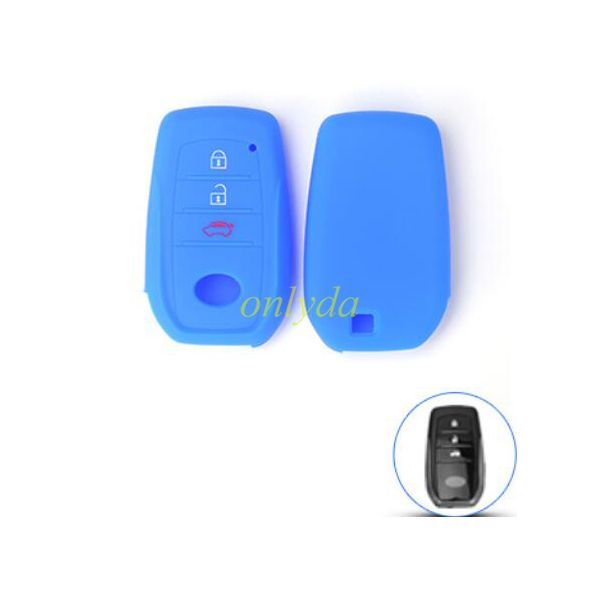 Toyota 2+1 button silicon case （Blue ）
