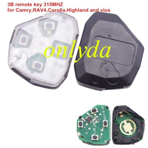 For Toyota 3B remote  with 315mhz/434mhzuse for Camry,RAV4,Corolla,Highland and vios
