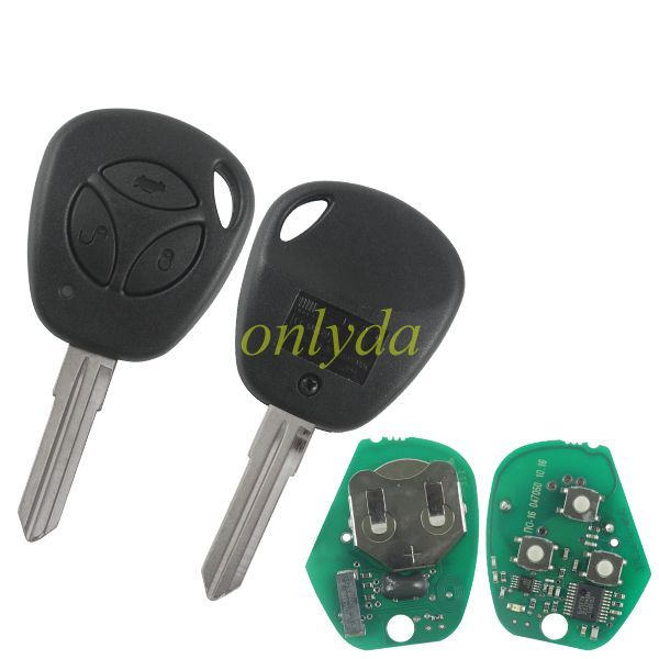 For Lada 3 button remote key with 7941 chip 433mhz