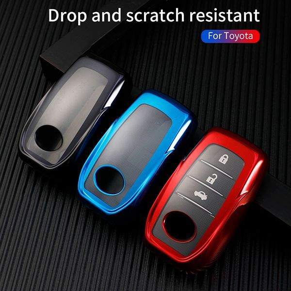 For Toyota TPU protective key case  black or red color, please choose