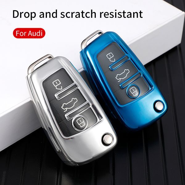 For Audi TPU protective key case  black or red color, please choose