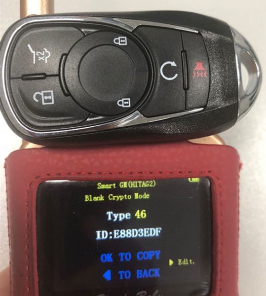 For Buick Keyless Smart 4+1 button remote key with PCF7952E chip- 314.9mhz ASK model