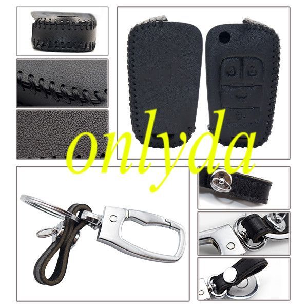 For  Buick 3 +1button  button key leather case used Regal 09-14   Chevrolet, Cruze, AVEO, CAPTIVA, Malibu,ect.