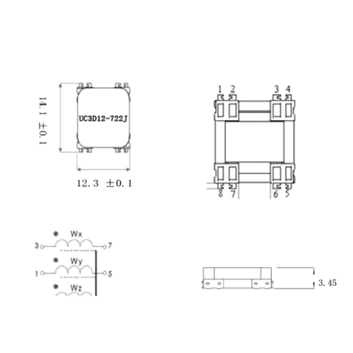 For UC3D12-722J Universal PKE Keyless Antenna Coil