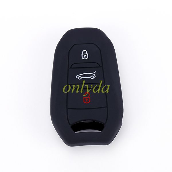 For Peugeot, Citroen 2+1 button silicon case (black,blue ,red. Please choose the color)