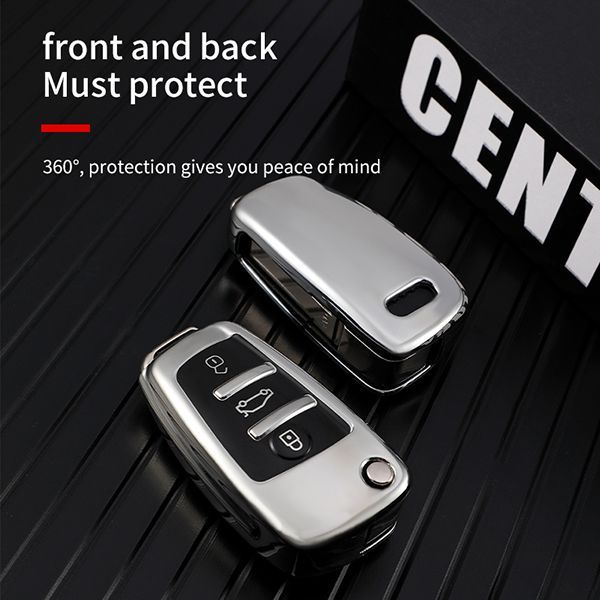 For Audi A3/Q3/Q2L/A1/S3 3 button TPU protective key case,please choose the color