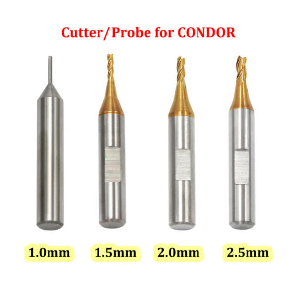 1.0mm probe 1.5mm-cutter 2.0mm-cutter 2.5mm-cutter Milling Cutter Probe for all the Xhorse Key Cutting Machine
