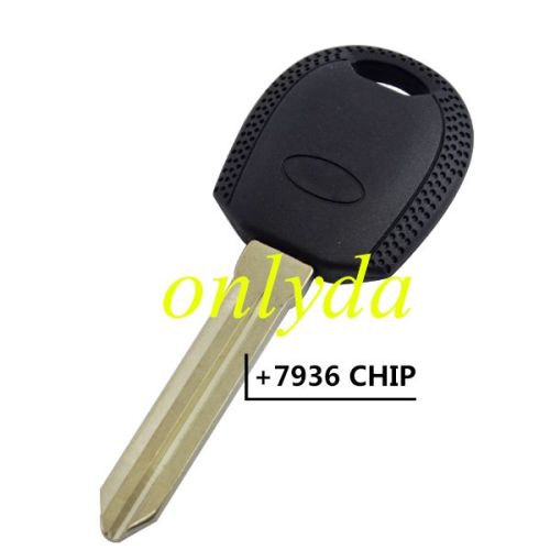 For kia transponder key  with right  blade and 7936chip  inside