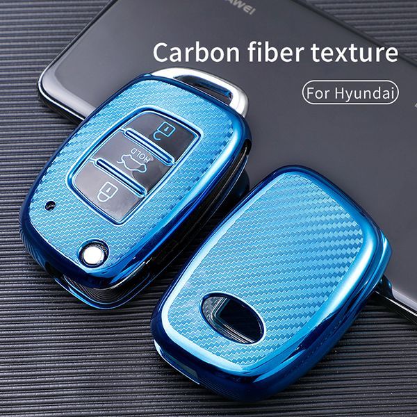 For Hyundai ix35 ix25 3 button  TPU protective key case,please choose the color