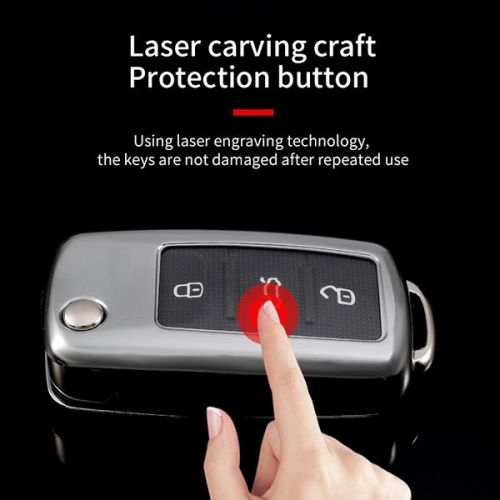 For VW TPU protective key case  black or red color, please choose