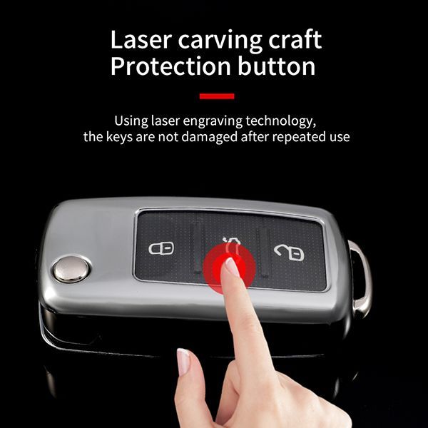 For VW TPU protective key case  black or red color, please choose
