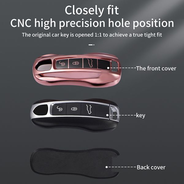 For Porsche 3 button TPU protective key case please choose the color
