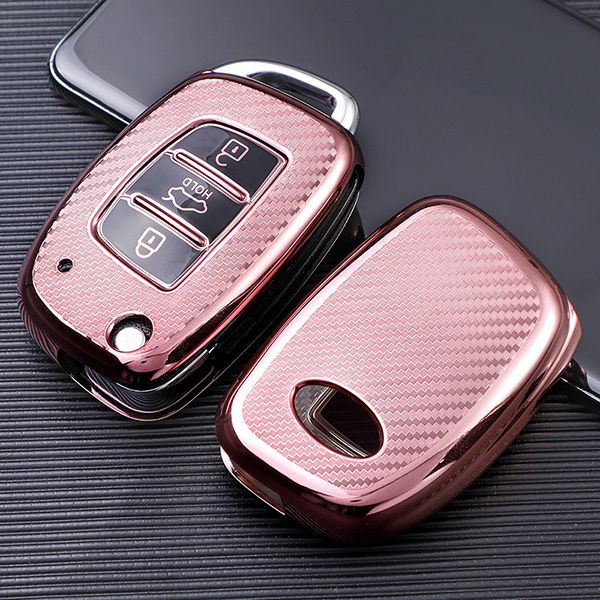 For Hyundai ix35 ix25 3 button  TPU protective key case,please choose the color