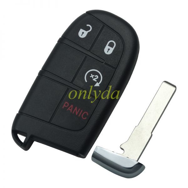 For Jeep 3+1 button smart key with 434mhz with 4A chip for Jeep Compass  included SIP22 key blade FCC:M3N-40821302