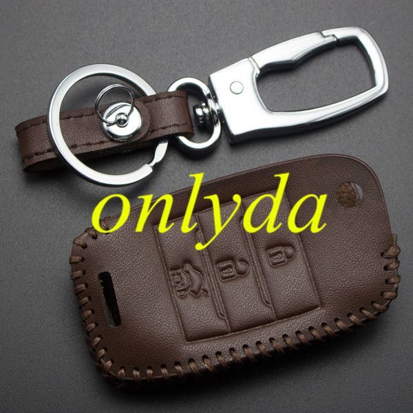 For Kia 3button key leather case fo K4.