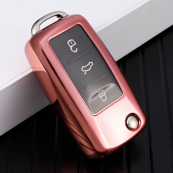 For VW TPU protective key case  black or red color, please choose