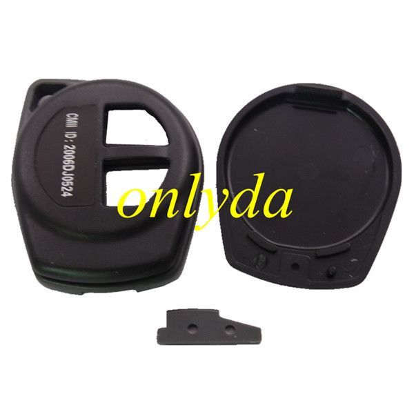For Suzuki 2 button remote key blank with badage