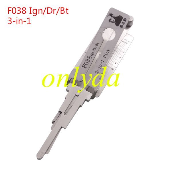 Ford FO38 Ign/Dr/Bt 3 In 1  lock pick and decoder   genuine ! used for Ford Lincoln Mazda Nissan