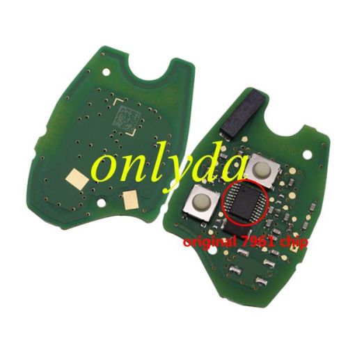 For OEM Renault 2 button/3button remote key with 434mhz  7961M/7939 chip no blade